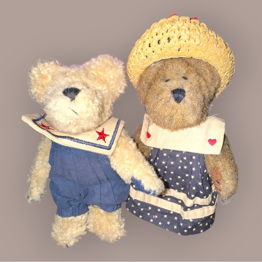 Boyds Bears Caroline Mayflower & Bear Henley Plush Set‎ Retired Vintage